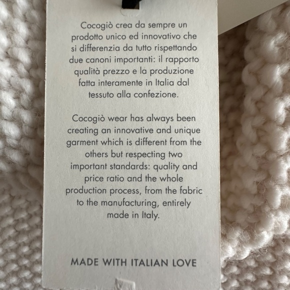 NWT cocogio Women's One Size Ivory Knit Cowl Neck Open Sides Poncho Sweater Top - Picture 13 of 15